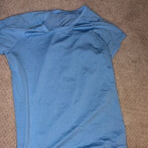 lululemon athletica Blue Short Sleeve Tee
